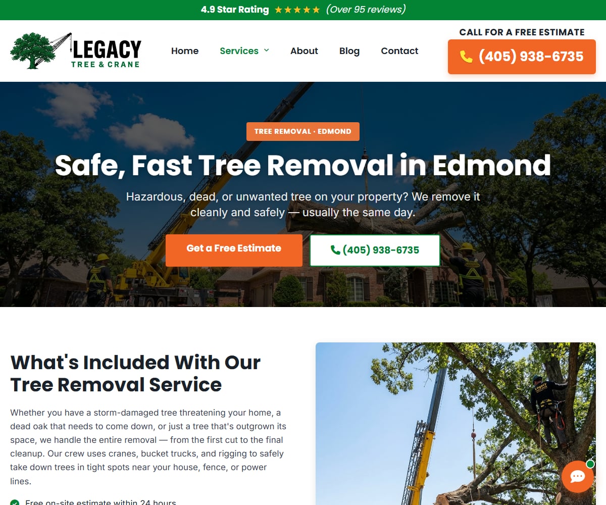 Tree Removal SEO page