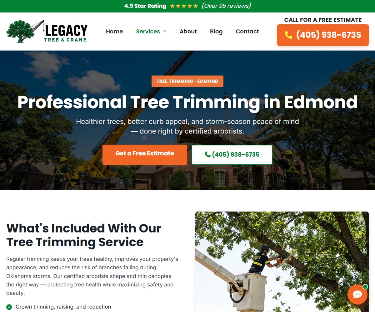 Tree Trimming SEO page