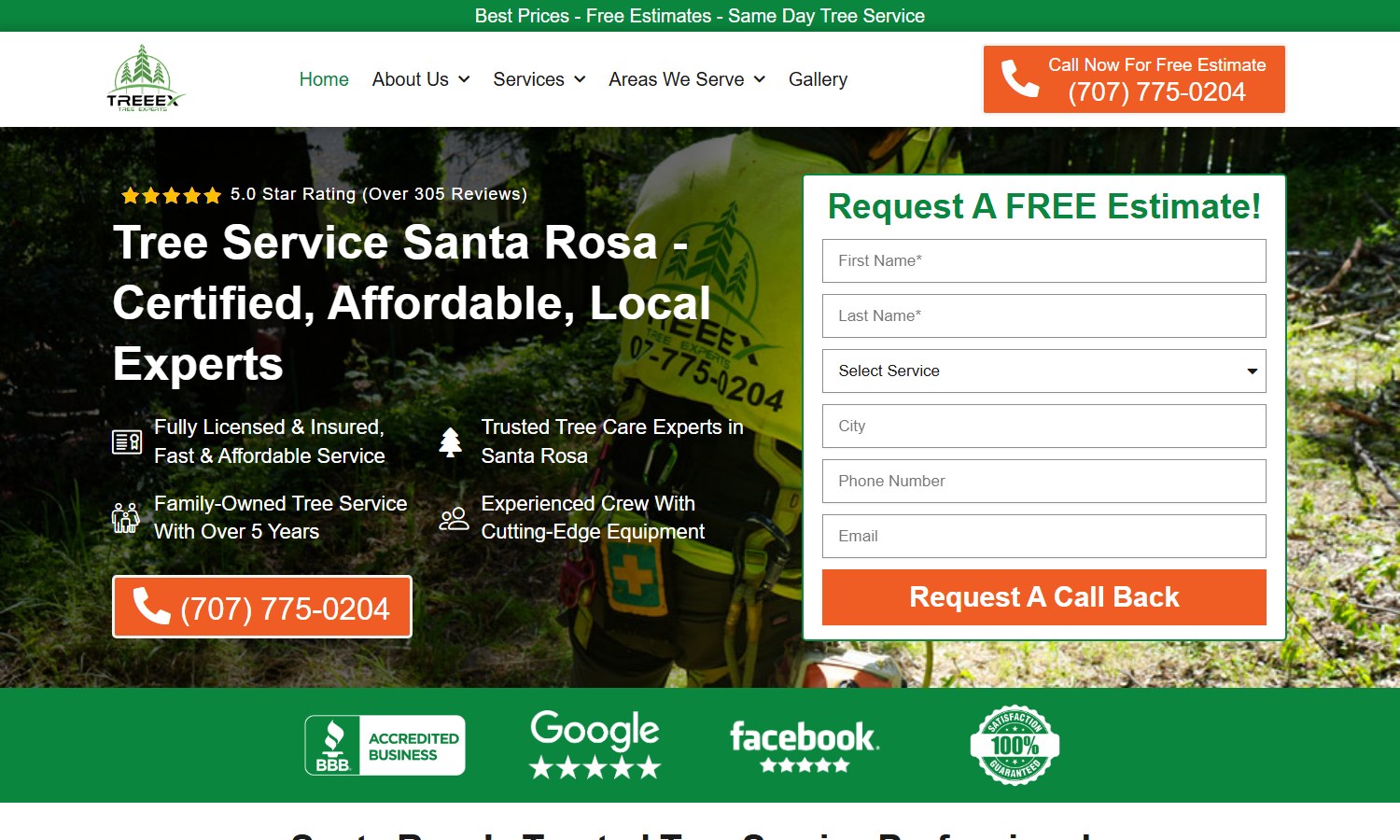 Premium CRO-optimized tree service website